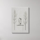 Minimalistisches Paar Moderne Kunst Leinwanddruck (Vorderseite)