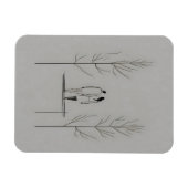 Minimalistisches Paar Moderne Kunst Magnet (Horizontal)