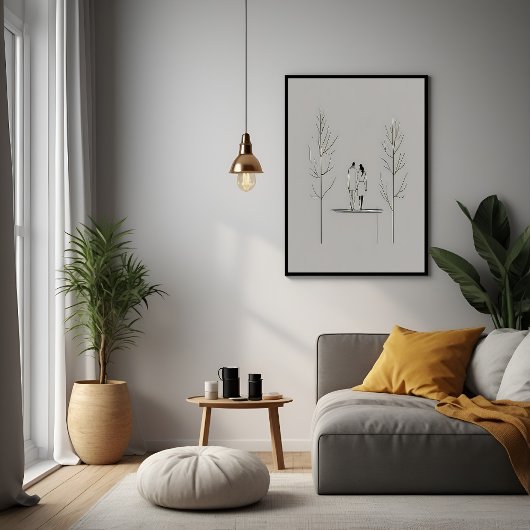 Minimalistisches Paar Moderne Kunst Poster