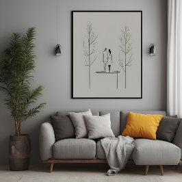 Minimalistisches Paar Moderne Kunst Poster