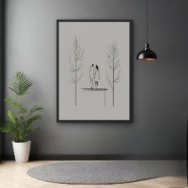 Minimalistisches Paar Moderne Kunst Poster