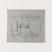 Minimalistisches Paar Moderne Kunst Wandteppich (Vorderseite (Horizontal))