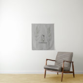 Minimalistisches Paar Moderne Kunst Wandteppich (Beispiel)