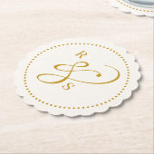 Minimalistisches Paar-Monogramm Untersetzer (angewinkelt)