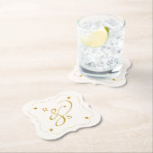 Minimalistisches Paar-Monogramm Untersetzer (Vor Ort)