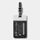 Minimalistisches Paket, das Sie als Hochzeitszette Gepäckanhänger (Vorderseite vertikal)