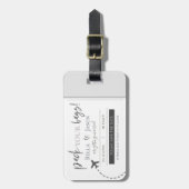 Minimalistisches Paket, das Sie als Hochzeitszette Gepäckanhänger (Vorderseite vertikal)