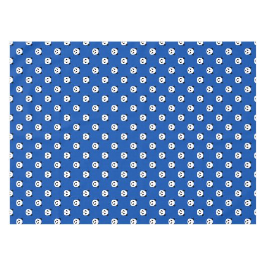 Minimalistisches Panda Muster - Cobalt Blue Tischdecke (Vorderseite (Horizontal))