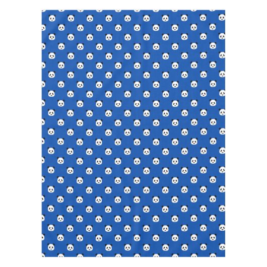 Minimalistisches Panda Muster - Cobalt Blue Tischdecke (Vorderseite)