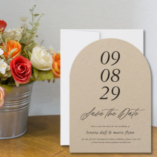 Minimalistisches Papier für ArkKraft Save the Date Einladung