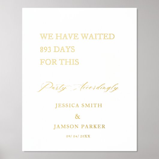 Minimalistisches Party Dementsprechend Begrüßungsz Foliendrucke (Vorderseite)