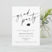 Minimalistisches Party Einladung (Stehend Vorderseite)