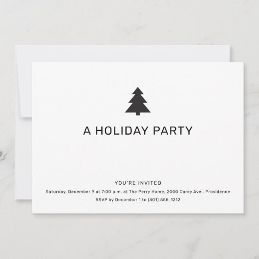 Minimalistisches Party Einladung (Vorderseite)