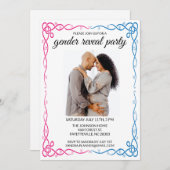 Minimalistisches Party Foto Einladung (Vorne/Hinten)