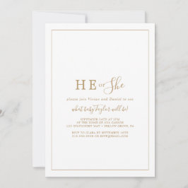 Minimalistisches Party für das Geschlecht Einladung