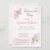 Minimalistisches Party für Frauen im Ruhestand Einladung (Vorderseite)