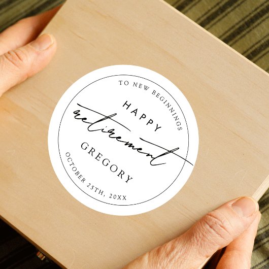 Minimalistisches Party für Schwarz-weiße Altersver Runder Aufkleber