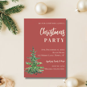 Minimalistisches Party Wasserfarbe Tree Einladung