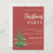 Minimalistisches Party Wasserfarbe Tree Einladung (Vorderseite)