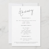 Minimalistisches Party - Wochenende Einladung (Rückseite)