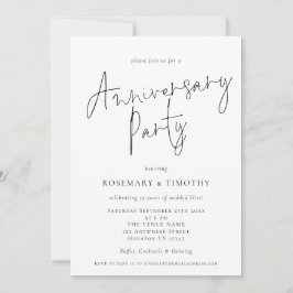 Minimalistisches Party zum Hochzeitstag Einladung