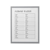 Minimalistisches Passwort-Tracker-Logbuch Notizblock (Rotiert)