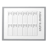 Minimalistisches Passwort-Tracker-Logbuch Notizblock (Vorderseite)