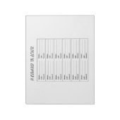 Minimalistisches Passwort-Tracker-Logbuch Notizblock (Rotiert)