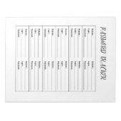 Minimalistisches Passwort-Tracker-Logbuch Notizblock (Vorderseite)