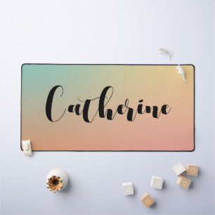 Minimalistisches Pastel-Rainbow-Handschriftzeichen Schreibtischunterlage