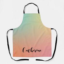 Minimalistisches Pastel-Rainbow-Handschriftzeichen Schürze