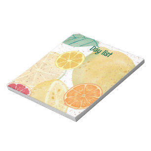 Minimalistisches Pastell-Limonen- und Orangen-Kuns Notizblock