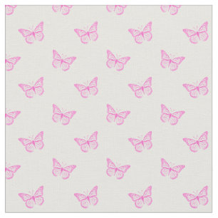 Minimalistisches Pastell-Pink-Schmetterlingsmuster Stoff