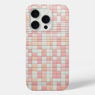 Minimalistisches Pastell-Pink- und Pfirsich-Mosaik Case-Mate iPhone Hülle
