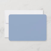 Minimalistisches Pastellblau Monogramm Runde Umran Mitteilungskarte (Rückseite)