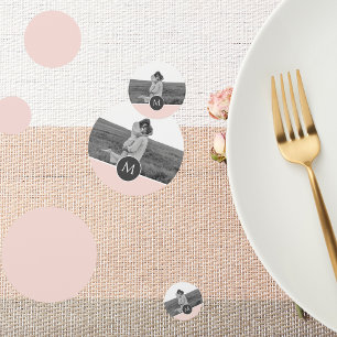 Minimalistisches Pastellrosa personalisierter Name Konfetti