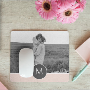 Minimalistisches Pastellrosa personalisierter Name Mousepad