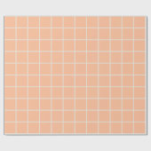 Minimalistisches Peach Grid Einfaches geometrische Geschenkpapier (Flach)