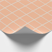 Minimalistisches Peach Grid Einfaches geometrische Geschenkpapier (Ecke)