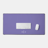 Minimalistisches Periwinkle-Lila-Monogram-Büro Schreibtischunterlage (Tastatur & Maus)