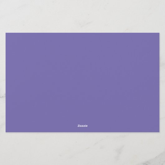 Minimalistisches Periwinkle-Monogramm Briefpapier (Rückseite)