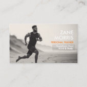 Minimalistisches Personal Fitness Trainer Foto Visitenkarte (Vorderseite)