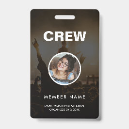 Minimalistisches Personal für moderne Crew Runder  Ausweis