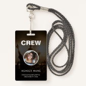 Minimalistisches Personal für moderne Crew Runder  Ausweis (Vorderseite mit Schlüsselband)