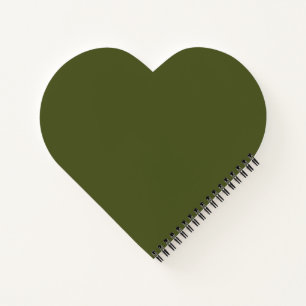 Minimalistisches Personalisiert Army Green Spiral  Notizblock
