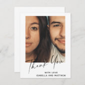 Minimalistisches Personalisiertes Foto für moderne Dankeskarte (Vorne/Hinten)
