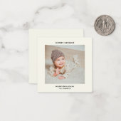 Minimalistisches Personalisiertes Foto Weihnachtsk Mitteilungskarte (Vorderseite/Rückseite Beispiel)