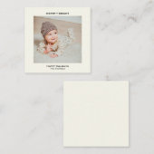 Minimalistisches Personalisiertes Foto Weihnachtsk Mitteilungskarte (Vorne/Hinten)