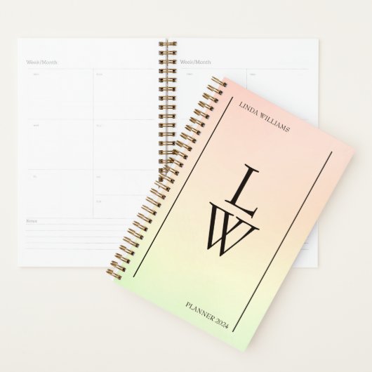 Minimalistisches Personalisiertes Geschäft Planer (Anzeige)