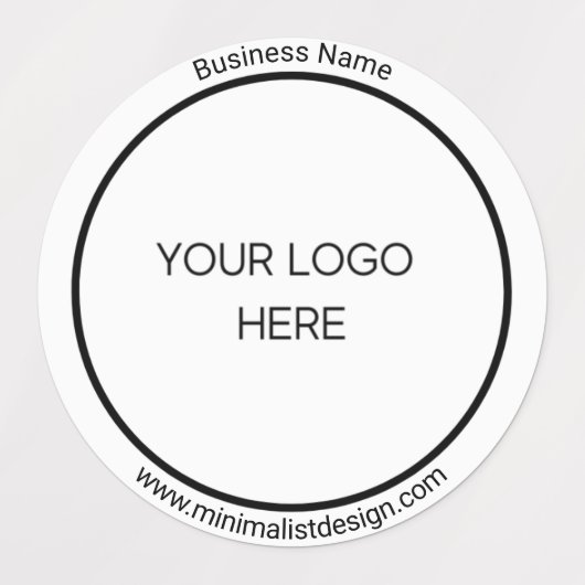 Minimalistisches Personalisiertes Logo Etiketten (Design 2)